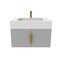 Castello Usa Nile 30-inch Gray Vanity Set with White Top and Gold Handles CB-MC-30G-GLD-2053-WH - alternate 2